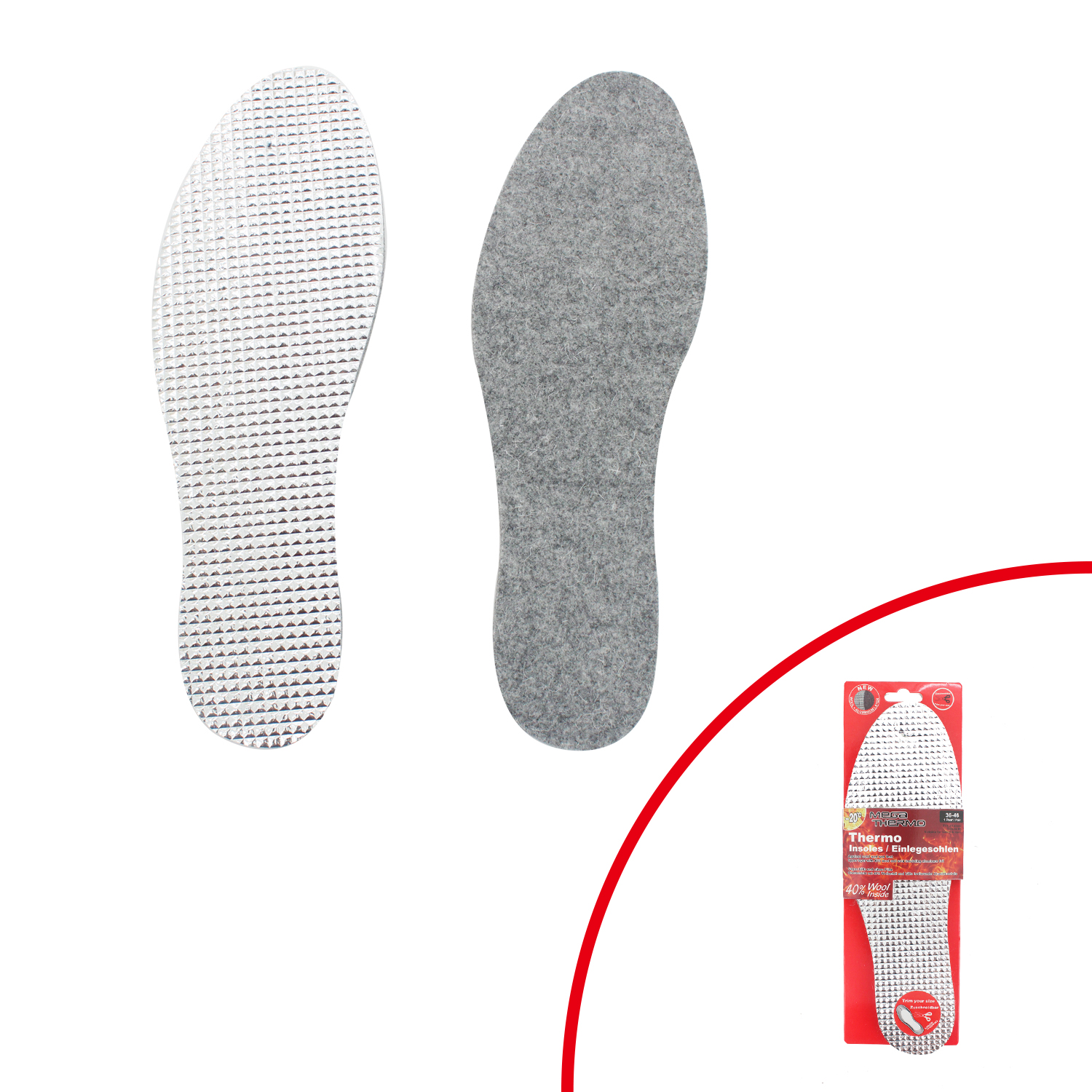 Mega thermo wool insole 36-46 size